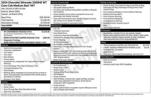 2024 Chevrolet Silverado 2500HD Work Truck 2024 Chevrolet Silverado 2500HD Work Truck