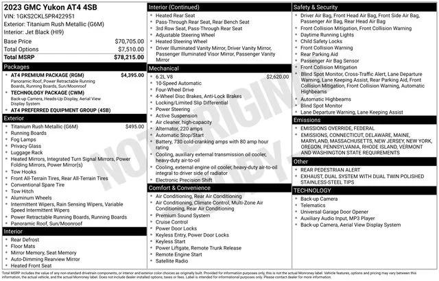 2023 GMC Yukon 4WD AT4 2023 GMC Yukon 4WD AT4