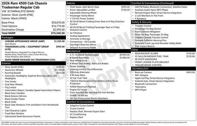 2026 Ram 4500 Chassis Cab Tradesman