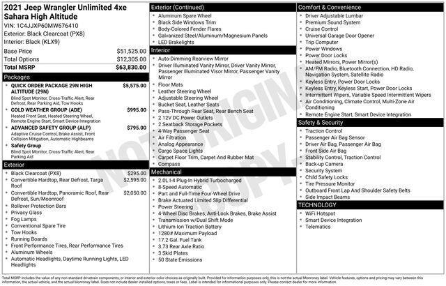 2021 Jeep Wrangler 4xe Unlimited High Altitude 4x4 2021 Jeep Wrangler 4xe Unlimited High Altitude 4x4