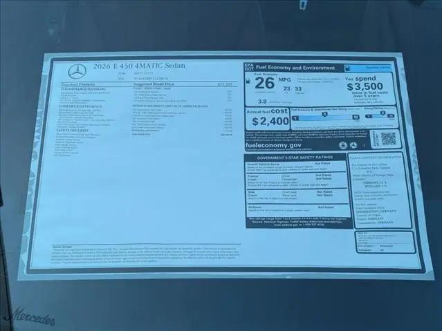 2026 Mercedes-Benz E 450 4MATIC