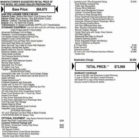 2026 RAM Ram 2500 RAM 2500 LARAMIE CREW CAB 4X4 64 BOX