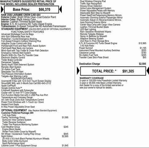 2026 RAM Ram 3500 RAM 3500 LARAMIE CREW CAB 4X4 8 BOX