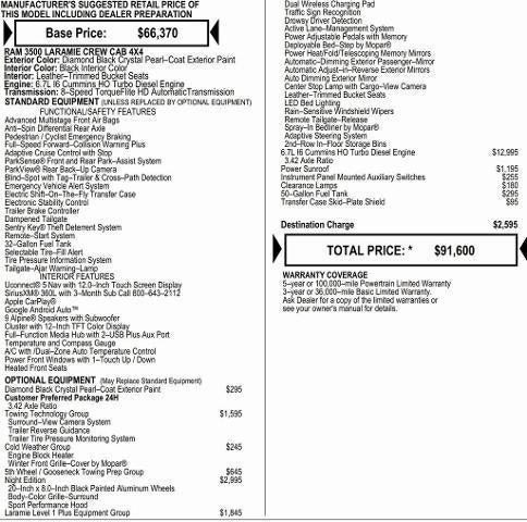 2026 RAM Ram 3500 RAM 3500 LARAMIE CREW CAB 4X4 8 BOX