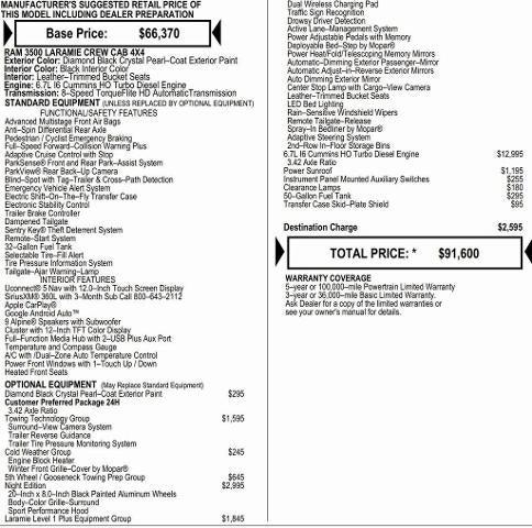 2026 RAM Ram 3500 RAM 3500 LARAMIE CREW CAB 4X4 8 BOX