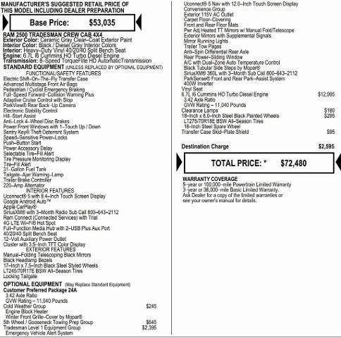 2026 RAM Ram 2500 RAM 2500 TRADESMAN CREW CAB 4X4 64 BOX