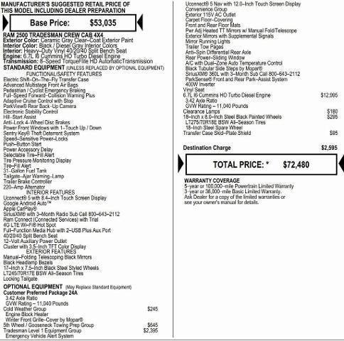 2026 RAM Ram 2500 RAM 2500 TRADESMAN CREW CAB 4X4 64 BOX