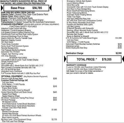 2026 RAM Ram 2500 RAM 2500 BIG HORN CREW CAB 4X4 64 BOX