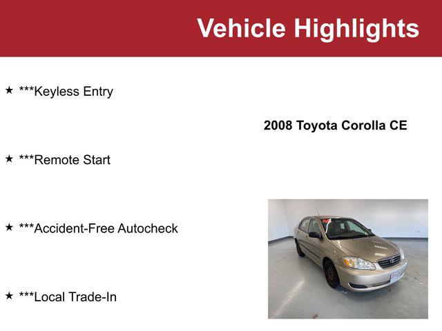 2008 Toyota Corolla CE 2008 Toyota Corolla CE