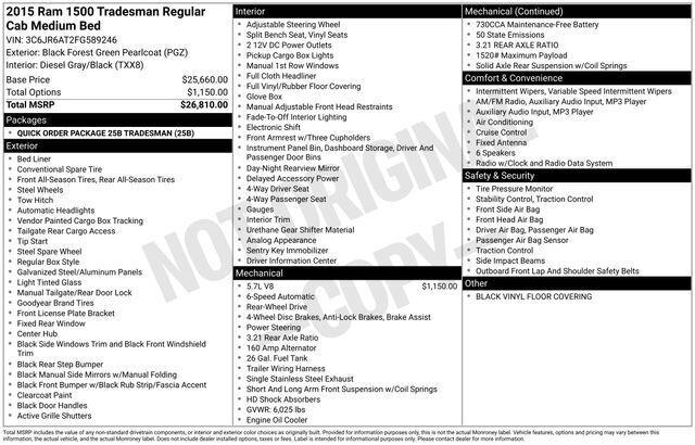 2015 RAM 1500 Tradesman