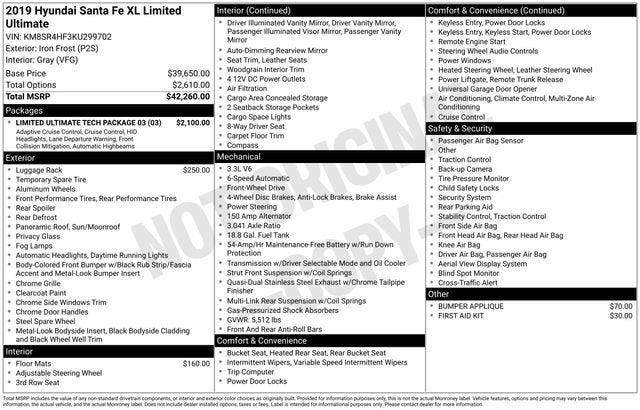 2019 Hyundai Santa Fe XL Limited Ultimate 2019 Hyundai Santa Fe XL Limited Ultimate