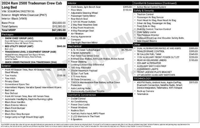 2024 Ram 2500 Tradesman Crew Cab 4x4 8' Box
