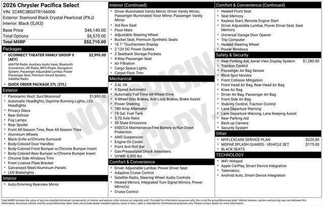 2026 Chrysler Pacifica PACIFICA SELECT AWD