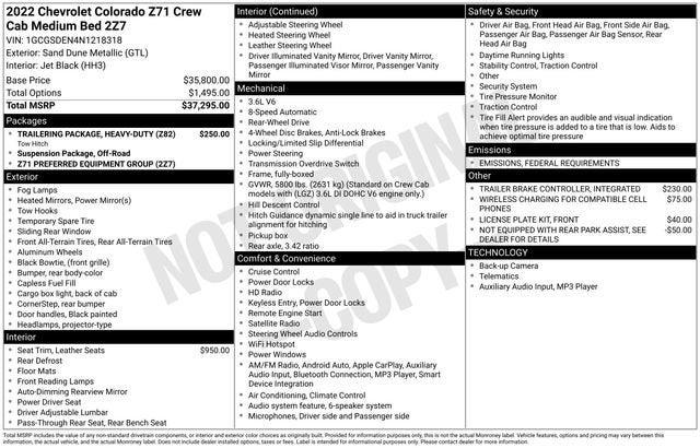 2022 Chevrolet Colorado 2WD Crew Cab Short Box Z71 2022 Chevrolet Colorado 2WD Crew Cab Short Box Z71