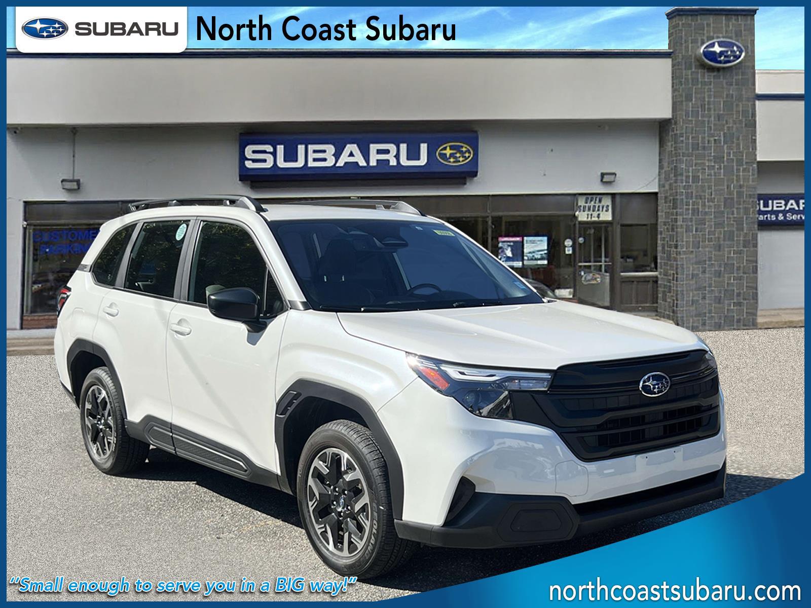Crystal White Pearl 2025 Subaru Forester SUV / Crossover All-Wheel Drive Continuously Variable Transmission
