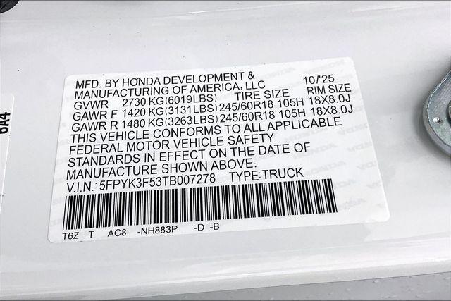 2026 Honda Ridgeline RTL