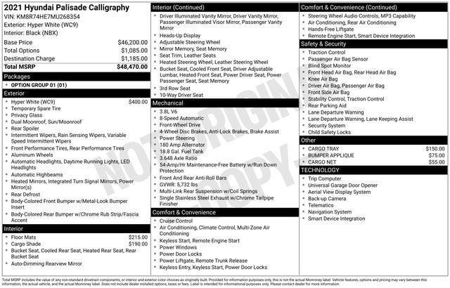 2021 Hyundai Palisade Calligraphy 2021 Hyundai Palisade Calligraphy