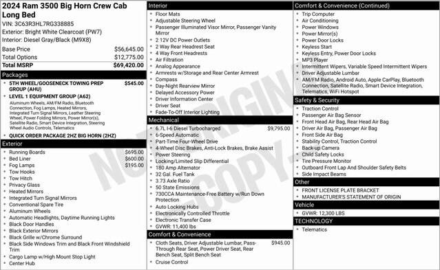 2024 RAM 3500 Big Horn Crew Cab 4x4 8 Box 2024 RAM 3500 Big Horn Crew Cab 4x4 8 Box