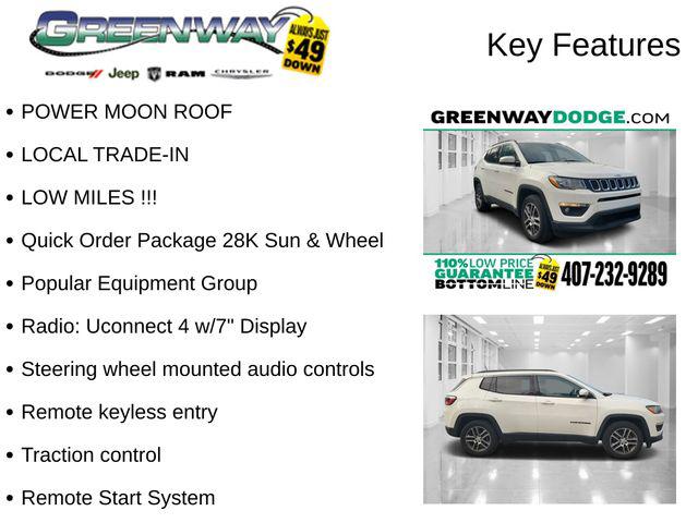 2018 Jeep Compass Sun and Wheel FWD 2018 Jeep Compass Sun and Wheel FWD