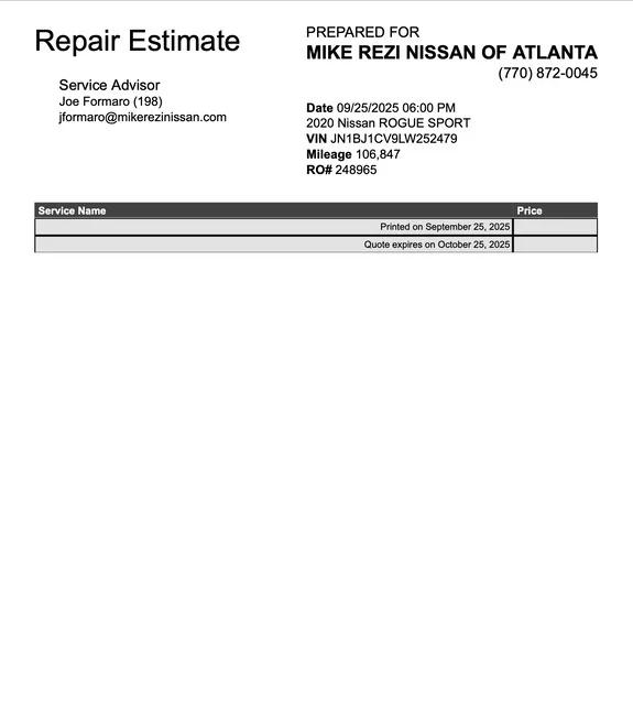 2020 Nissan Rogue Sport S FWD Xtronic CVT 2020 Nissan Rogue Sport S FWD Xtronic CVT