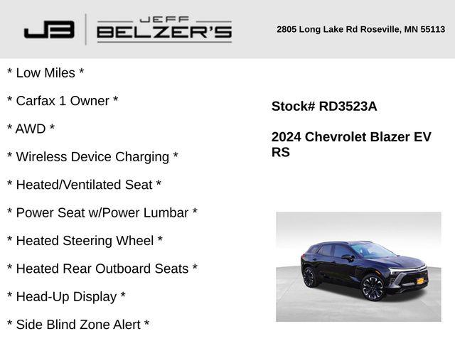 2024 Chevrolet Blazer EV eAWD RS 2024 Chevrolet Blazer EV eAWD RS