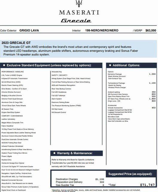 2023 Maserati Grecale GT 2023 Maserati Grecale GT