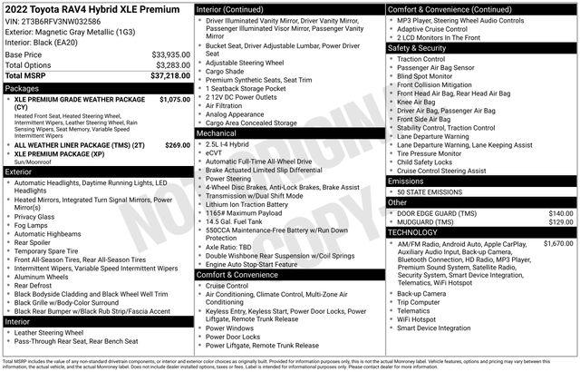 2022 Toyota RAV4 Hybrid XLE Premium