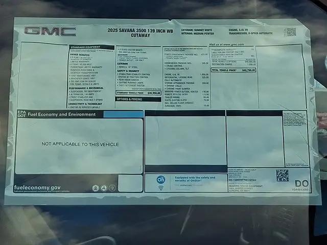 2025 GMC Savana Cutaway Work Van
