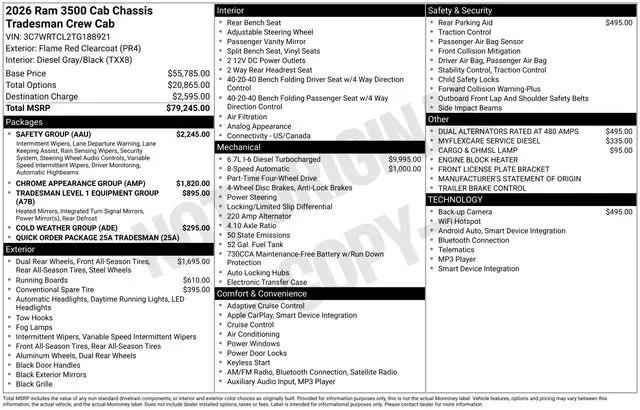 2026 Ram 3500 Tradesman/Big Horn