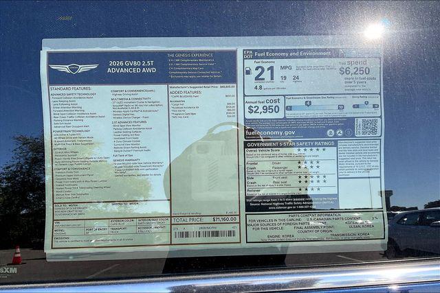 New 2026 Genesis GV80 For Sale in Olive Branch, MS