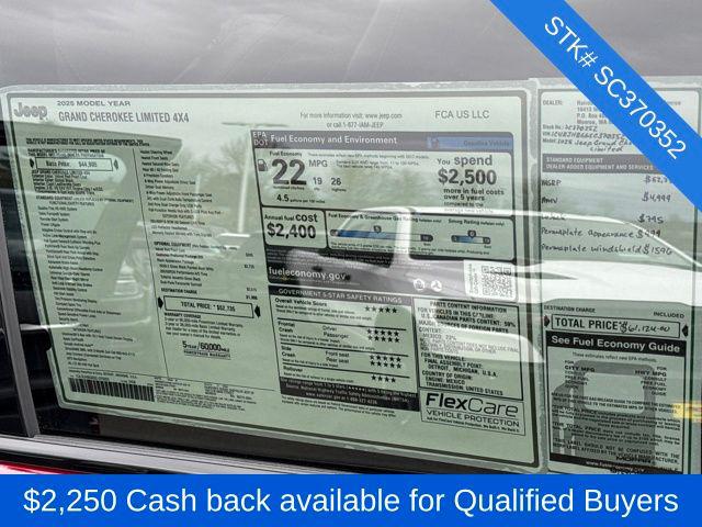2025 Jeep Grand Cherokee GRAND CHEROKEE LIMITED 4X4