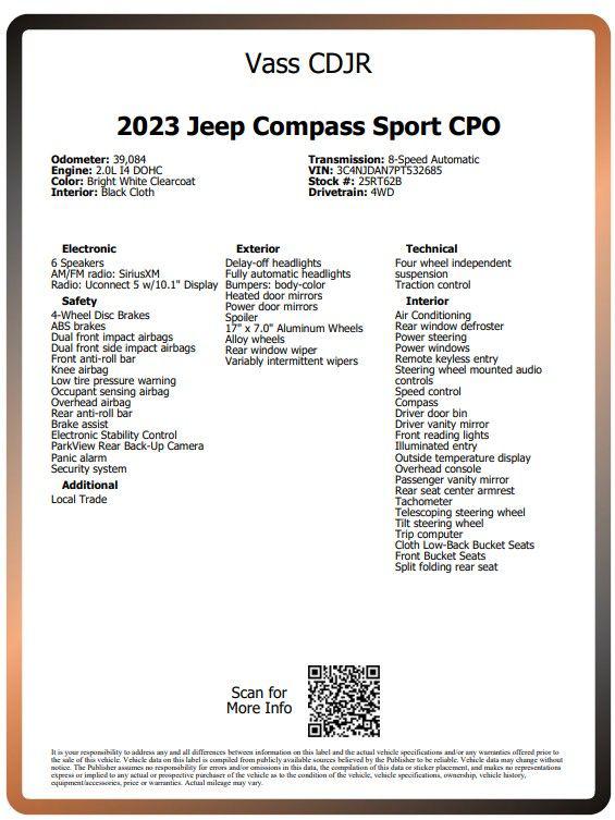 2023 Jeep Compass Sport 4x4 2023 Jeep Compass Sport 4x4