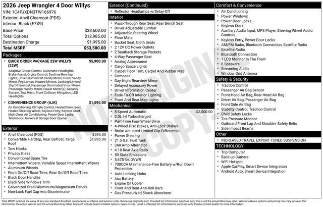 2026 Jeep Wrangler 4-Door Willys 4x4