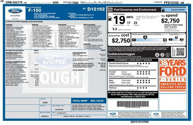2015 Ford F-150 Platinum 2015 Ford F-150 Platinum