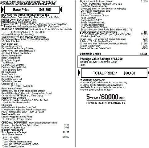 2022 RAM 1500 Big Horn Crew Cab 4x4 57 Box 2022 RAM 1500 Big Horn Crew Cab 4x4 57 Box