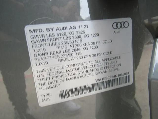2022 Audi Q3 Premium Plus 45 TFSI S line quattro Tiptronic