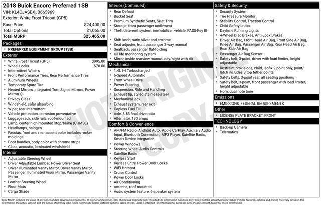 2018 Buick Encore Preferred 2018 Buick Encore Preferred