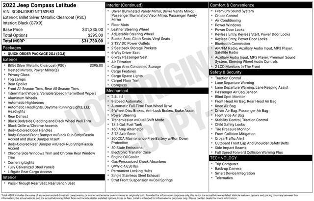 2022 Jeep Compass Latitude 4x4 2022 Jeep Compass Latitude 4x4