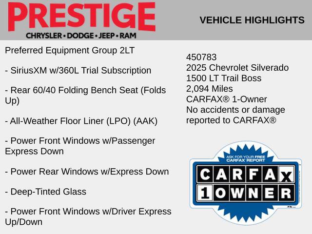 2025 Chevrolet Silverado 1500 4WD Crew Cab Short Bed LT Trail Boss 2025 Chevrolet Silverado 1500 4WD Crew Cab Short Bed LT Trail Boss