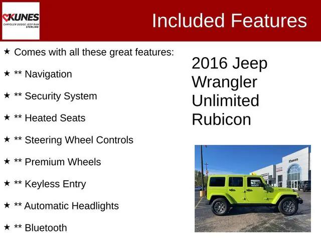 2016 Jeep Wrangler Unlimited Rubicon 2016 Jeep Wrangler Unlimited Rubicon