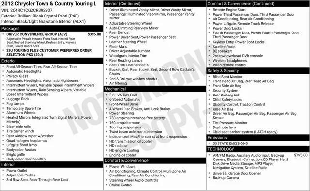 2012 Chrysler Town and Country Touring-L 2012 Chrysler Town and Country Touring-L