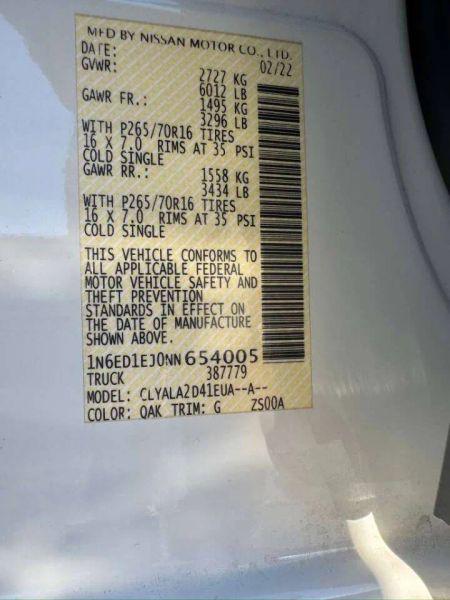 2022 Nissan Frontier Crew Cab S 4x2