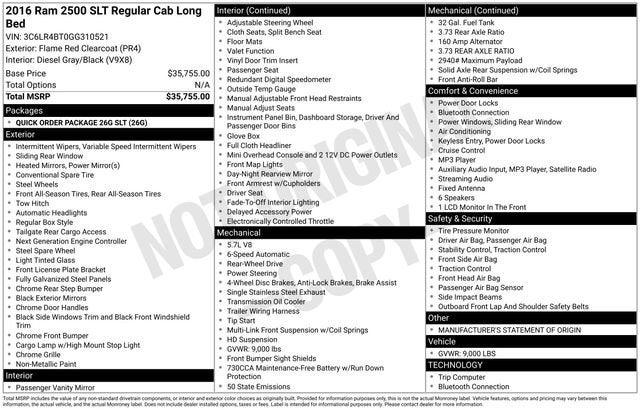 2016 RAM 2500 SLT 2016 RAM 2500 SLT