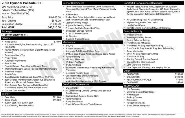 2023 Hyundai Palisade SEL 2023 Hyundai Palisade SEL
