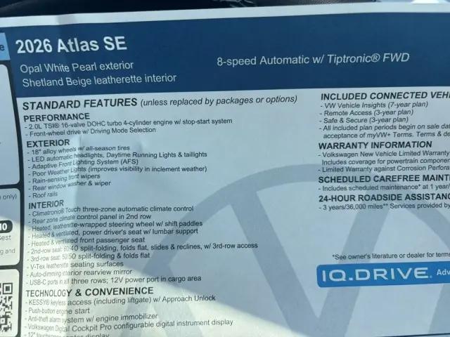 2026 Volkswagen Atlas SE