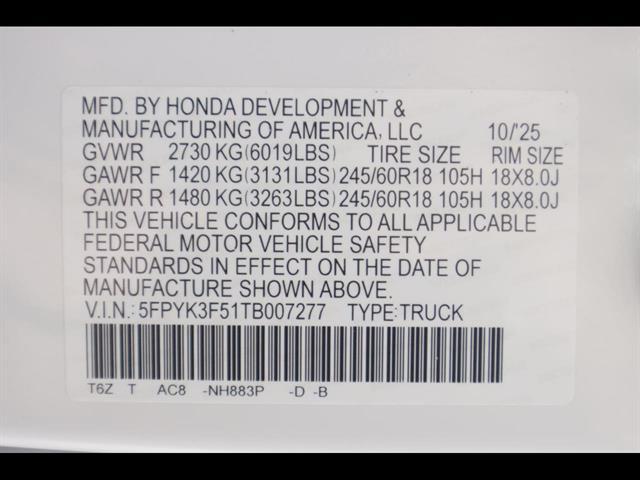 2026 Honda Ridgeline RTL