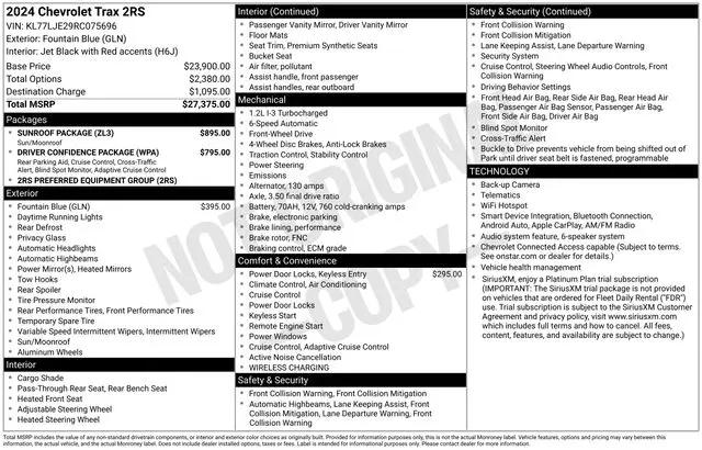 2024 Chevrolet Trax FWD 2RS