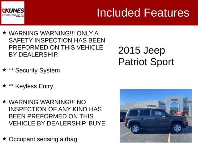 2015 Jeep Patriot Sport 2015 Jeep Patriot Sport