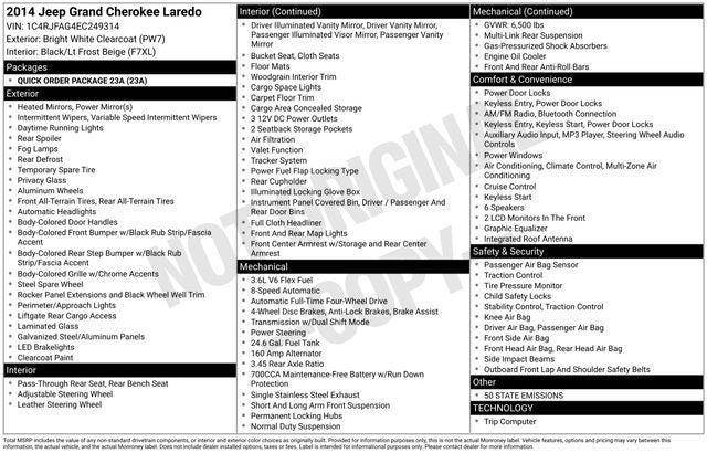 2014 Jeep Grand Cherokee Laredo 2014 Jeep Grand Cherokee Laredo