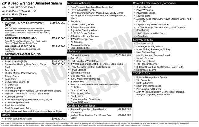 2019 Jeep Wrangler Unlimited Sahara 2019 Jeep Wrangler Unlimited Sahara